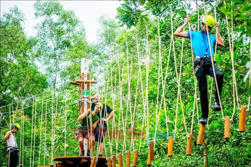 Full-Day Adventure With The Zipline And High Rope Package From Hue City