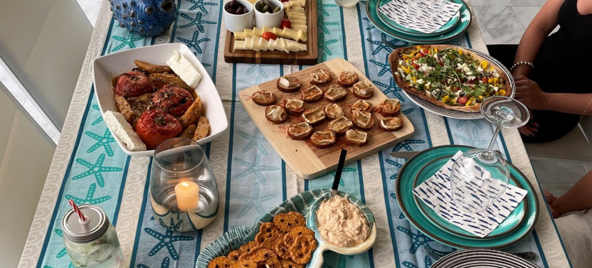 Traditional Greek Meal Using Heirloom Recipes