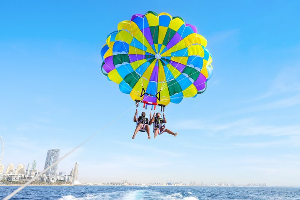 Parasailing Adventure On The Beach Of Dubai