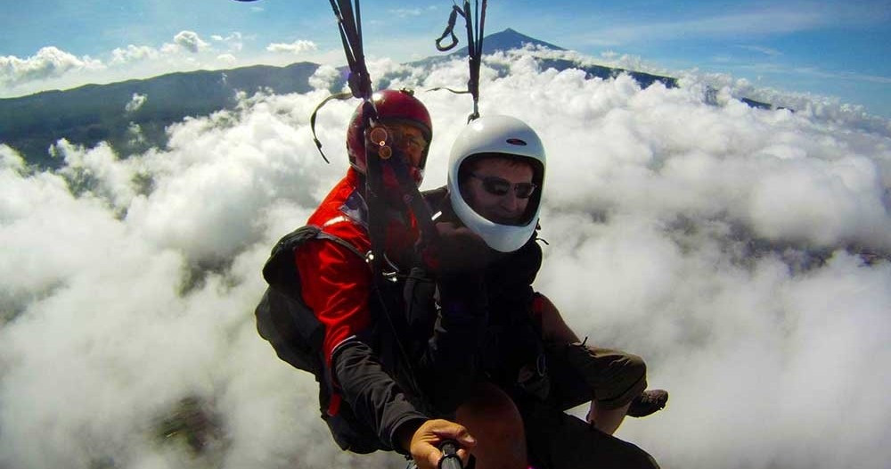 Paragliding Flight Around Base of Teide Volcano