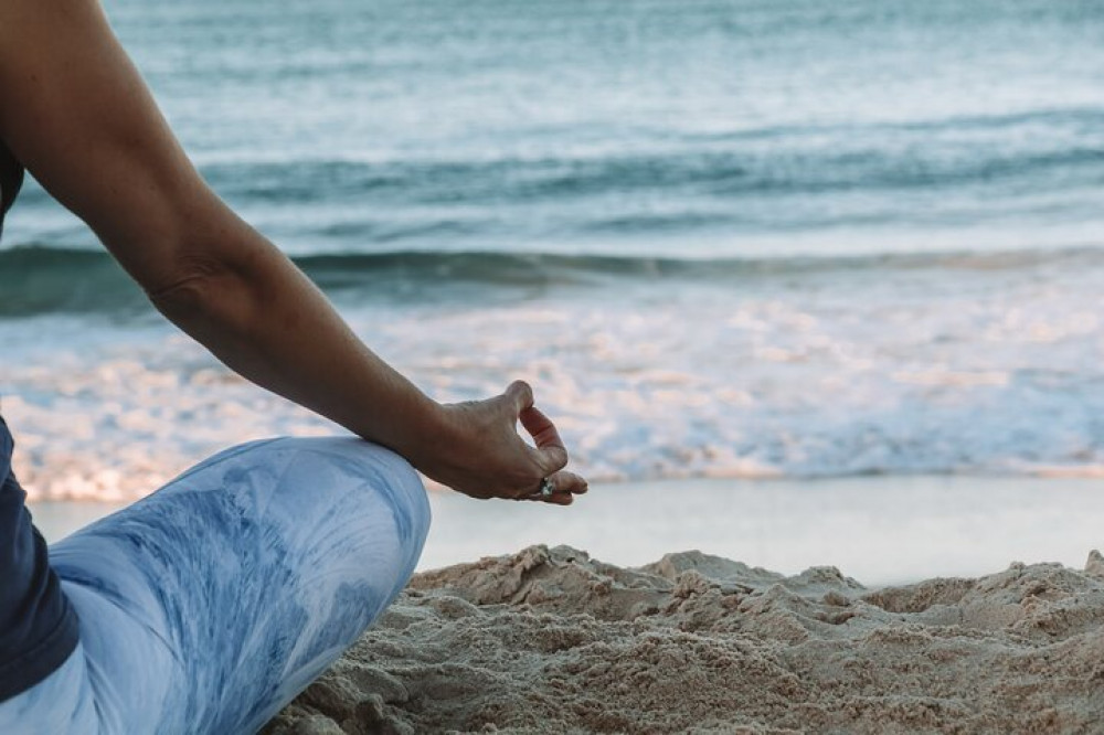 Yoga Session At Pink Beach