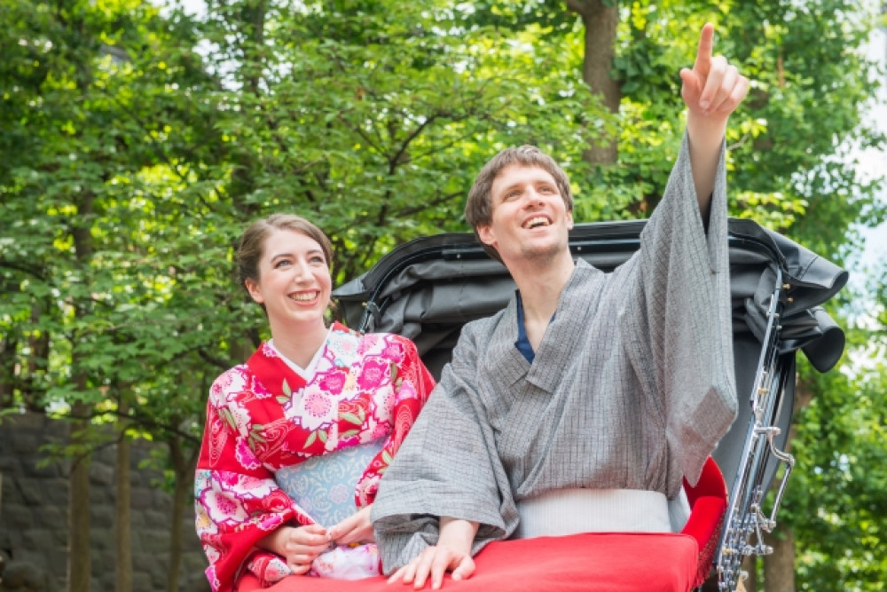 Rickshaw ride in Asakusa, Tokyo