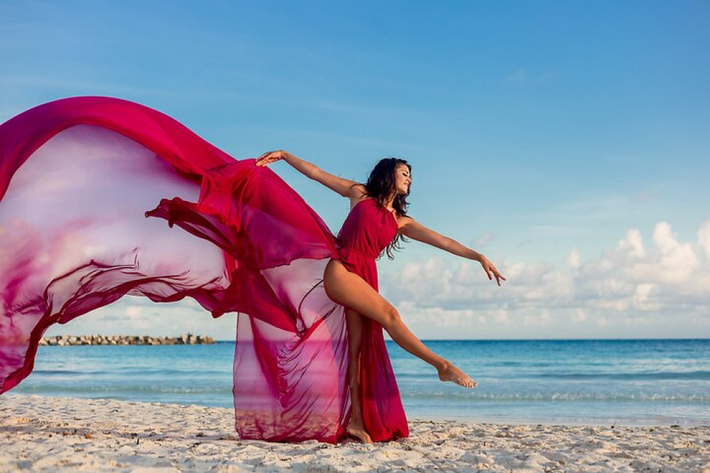 Flying Dress Photoshoot Cancun