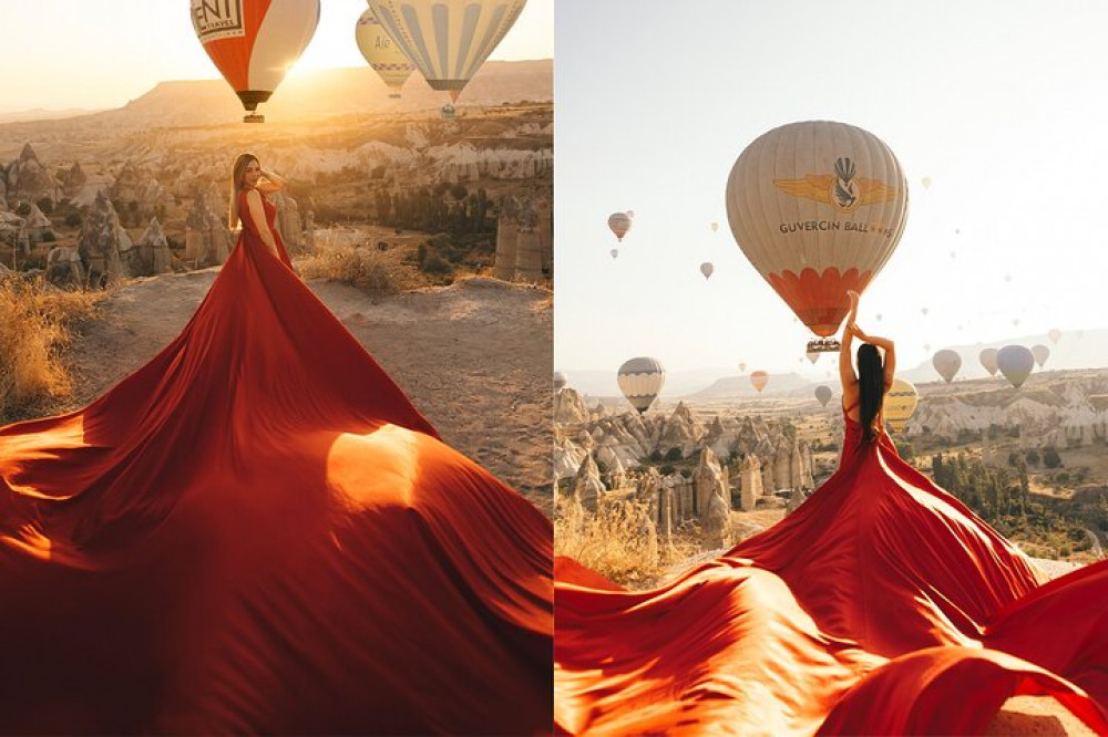 Cappadocia Photoshoot with Flying Dress