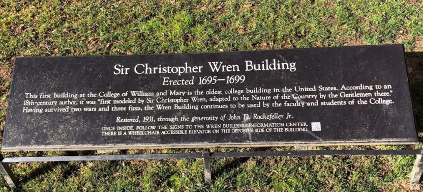 Private William and Mary Tour of Sir Christopher Wren Building and Campus