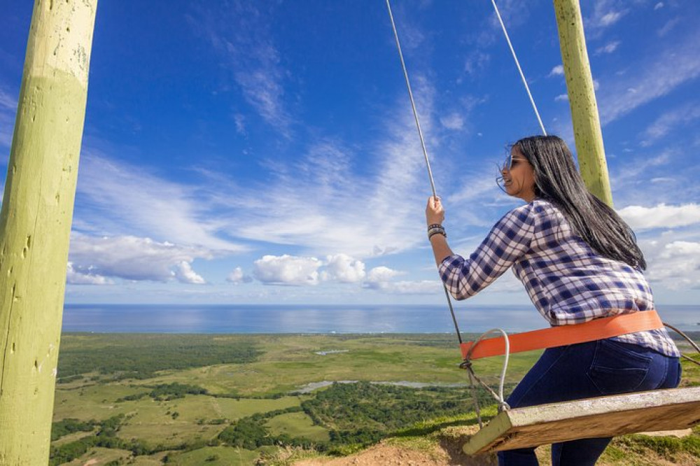 Zip and Splash in Round Mountain with Macao Beach from Santo Domingo