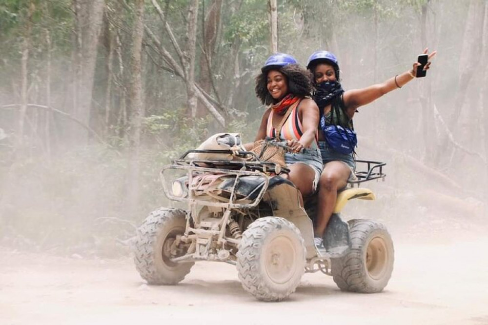 ATV Cenote and Zipline Sacred Jungle Expedition