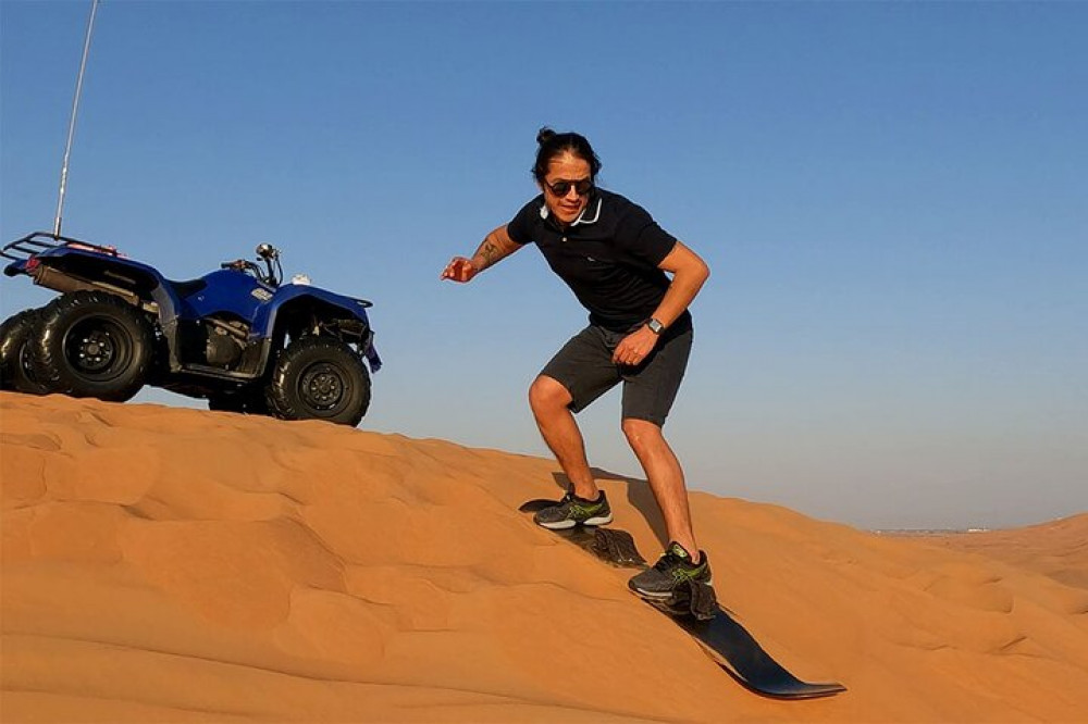 Thrilling Desert Safari Dubai, Sand Surf with Optional Camp Dinner