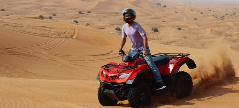 Dubai: Jeep Desert Safari, Camel Ride, and Quad Bike Tour