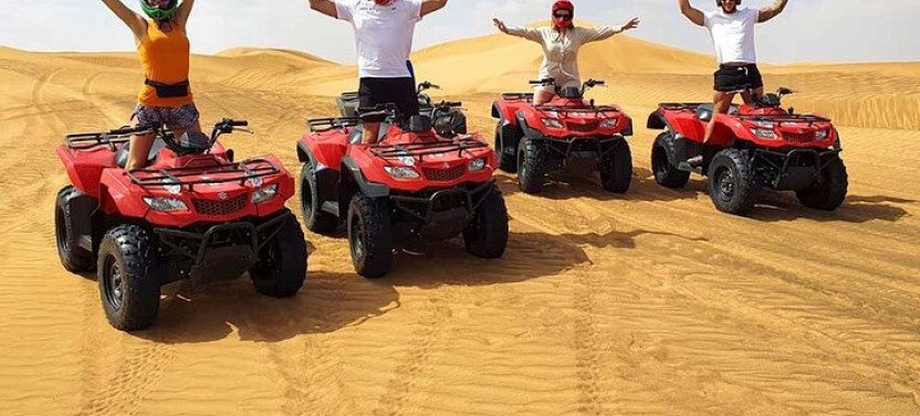 Dubai: Jeep Desert Safari, Camel Ride, and Quad Bike Tour