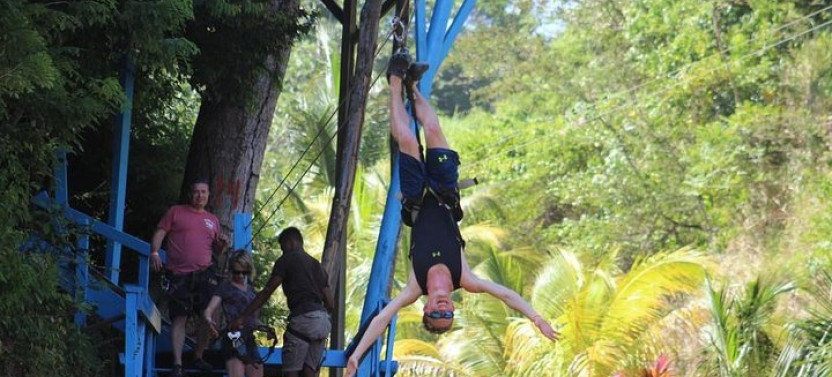 Full-Day Zipline Adventure and Beach Club Visit on Roatan Island, Honduras