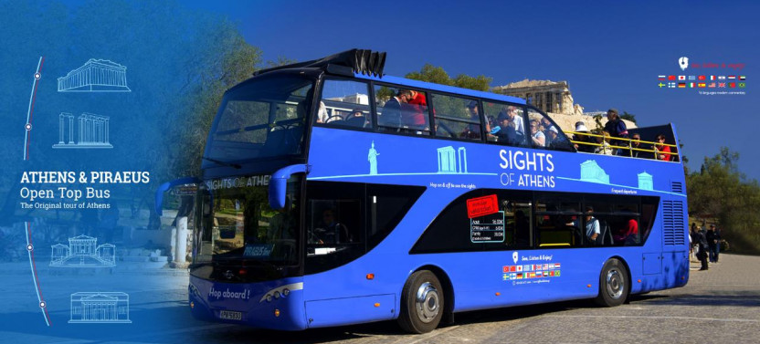 Original Hop on Hop off Classic Tour of Athens, Piraeus and Beaches for 3D