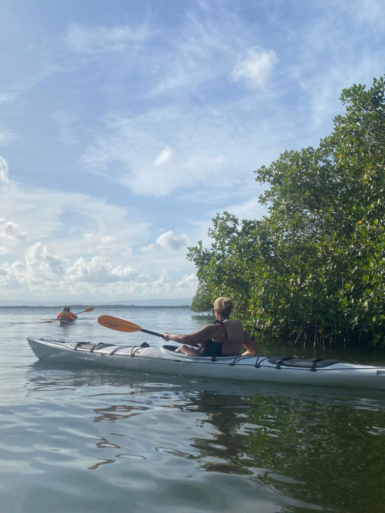 Kayaking in the Placencia Lagoon - Sunset