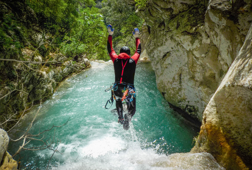 Canyoning Trip at Neda Waterfalls