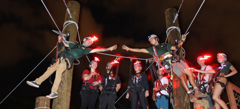 Coral Crater Adventure Park: Night Zipline Adventure + Campfire S’Mores