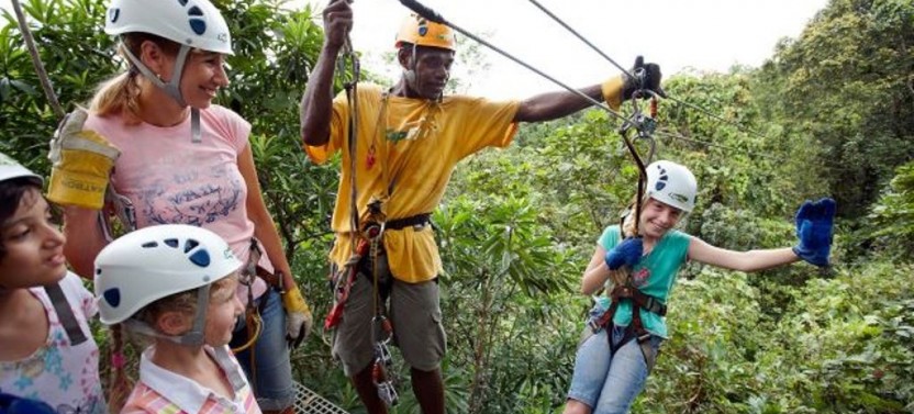 Ziplining from Pacific Harbour