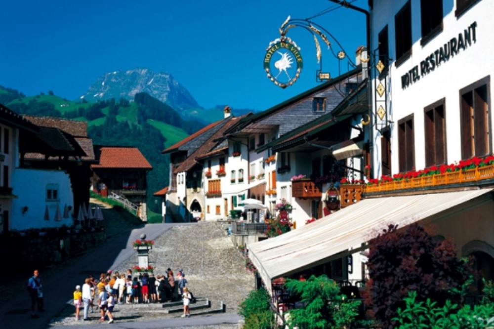 Winter Gruyères with Cheese + Chocolate Factory from Geneva