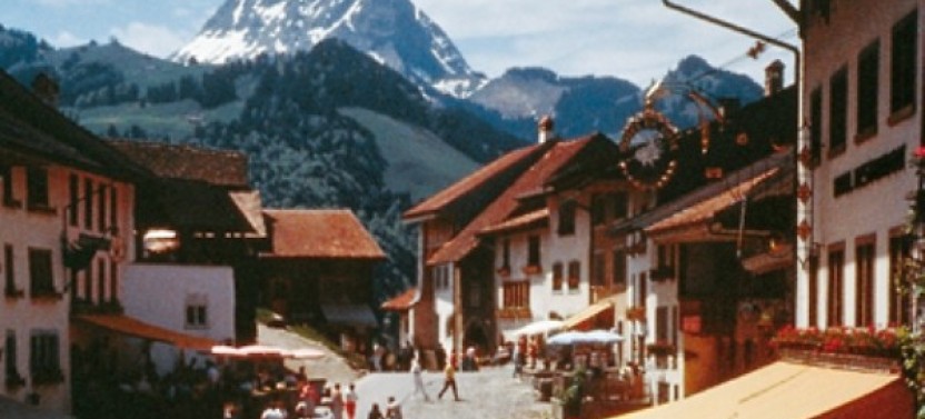 Gruyères Village with Chocolate Factory from Lausanne