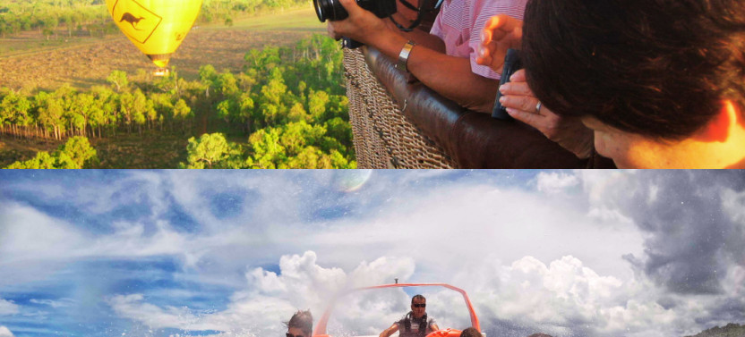 Cairns Classic Hot Air Balloon Flight with Bad Fishy Jetboating