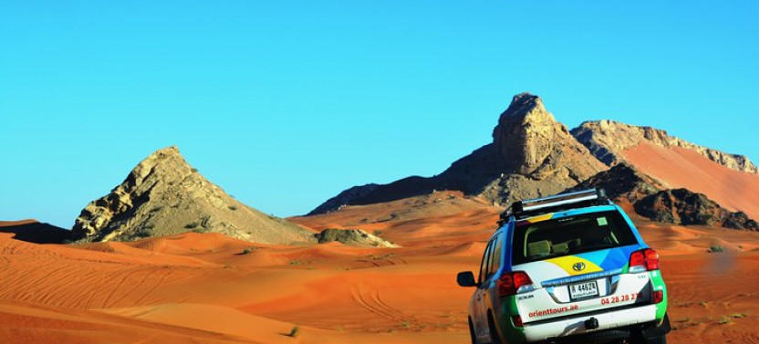 4x4 Hatta Safari to Fossil Rock & Honey Bee Garden visit with Breakfast