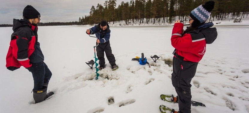 Snowmobile and Ice Fishing Experience from Rovaniemi