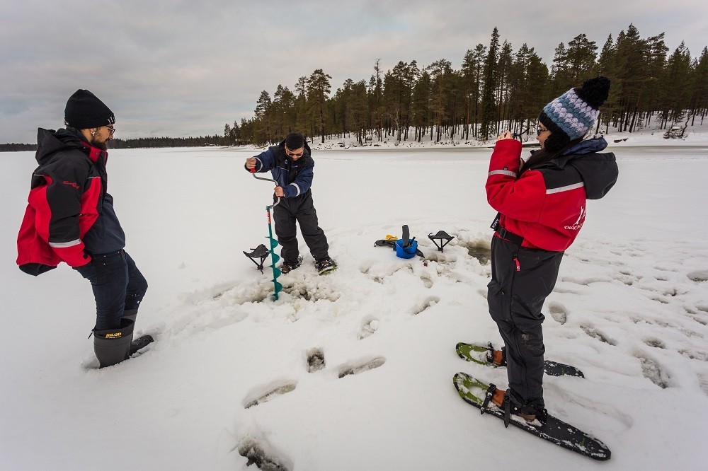 Snowmobile and Ice Fishing Experience from Rovaniemi