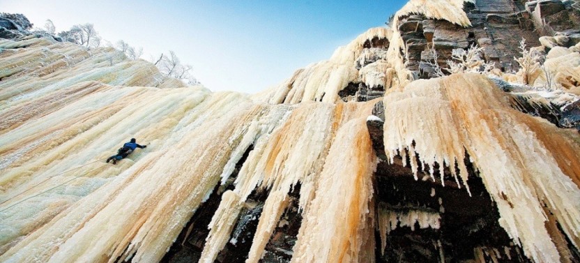 The Frozen Waterfalls Of Korouoma From Rovaniemi