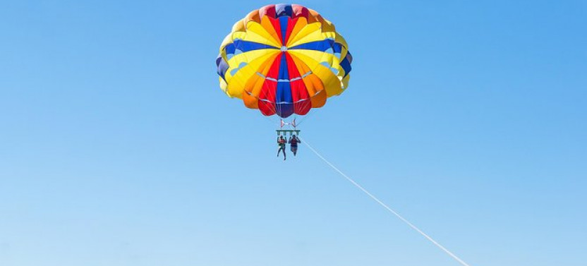 Parasailing Thrills Over Sharm El Sheikh's Azure Beauty