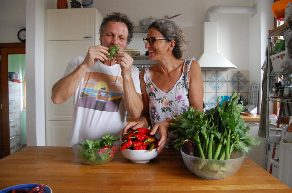 Italian Cooking in Tuscany in a Rural Countryside Farmhouse