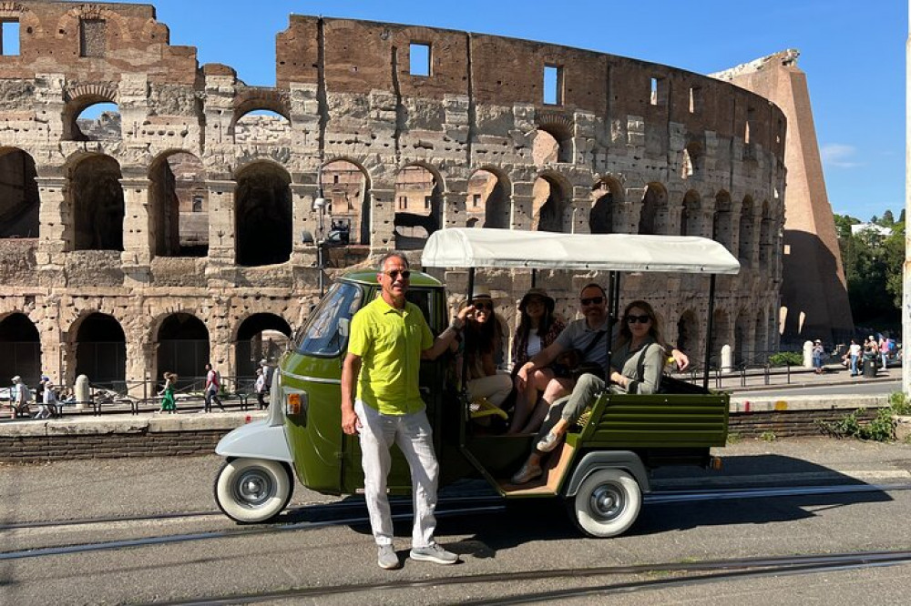 Private Tour In Ape Piaggio Car Appia Antica Road & Food Tour