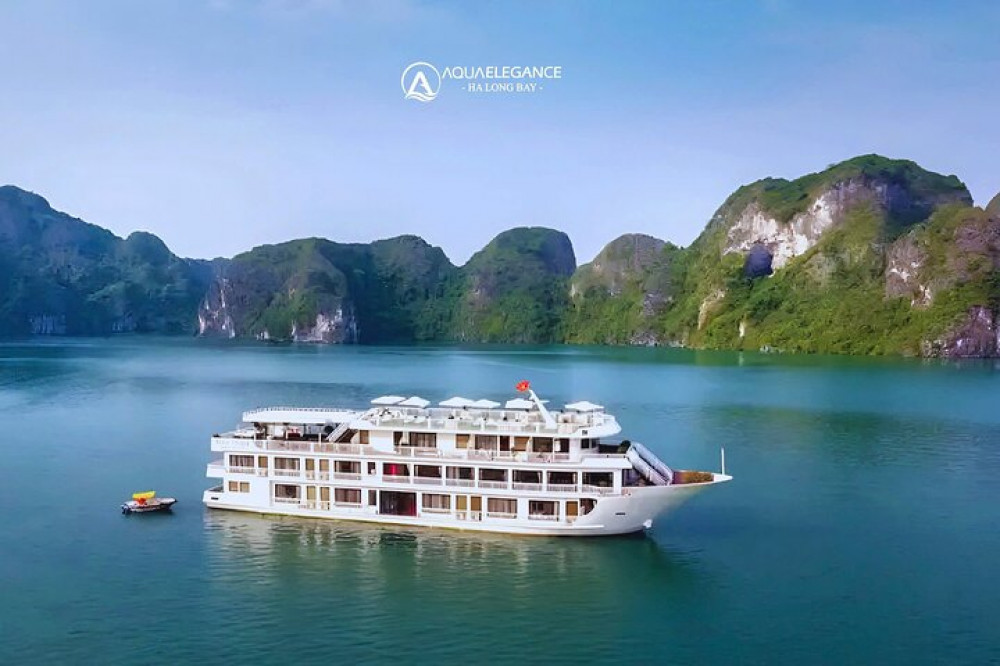 Halong Bay 2 Days 1 Night By 5-star Aqua Elegance Cruise, Cave, + Swimming