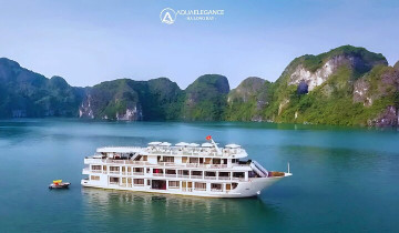 A picture of Halong Bay 2 Days 1 Night By 5-star Aqua Elegance Cruise, Cave, + Swimming