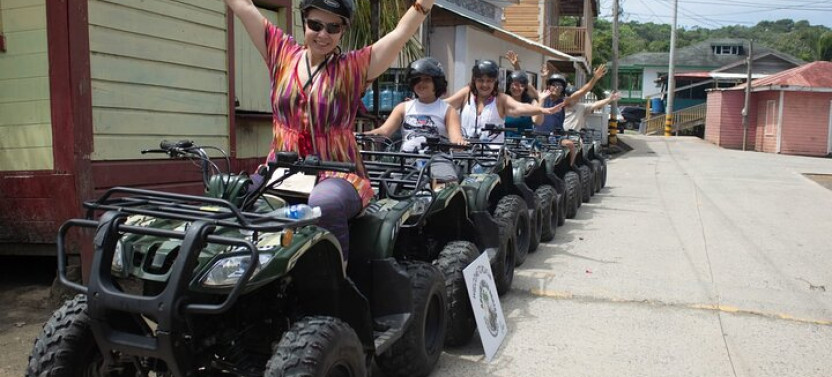 Roatan ATV Adventure with Zip-line Monkey, Sloth Park and Beach