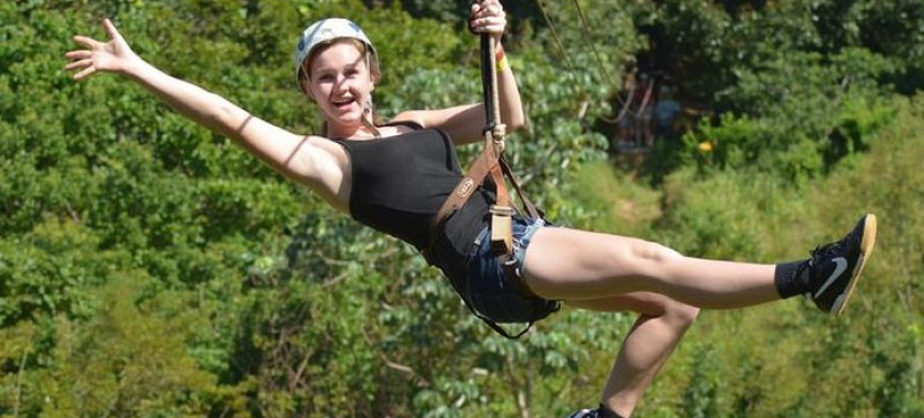 Jungle Top Zip Line Monkey, Sloth and Reef Snorkel by Boat