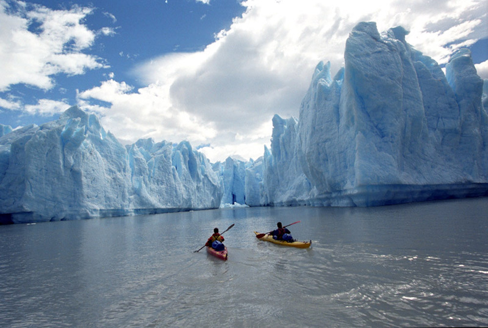 Kayaking Between Glaciers + Footbridges