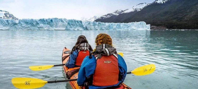 Solo Kayaking Between Glaciers