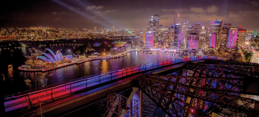BridgeClimb Sydney Summit Vivid at 16:45