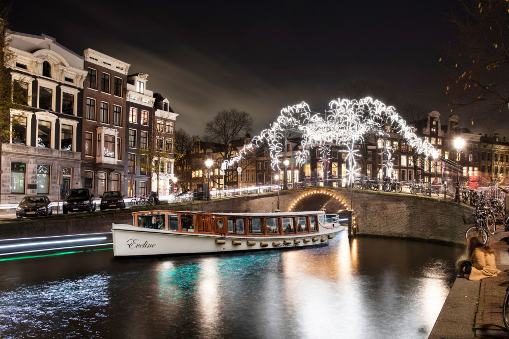 Amsterdam Light Festival Cruise on Luxury Saloon Boat
