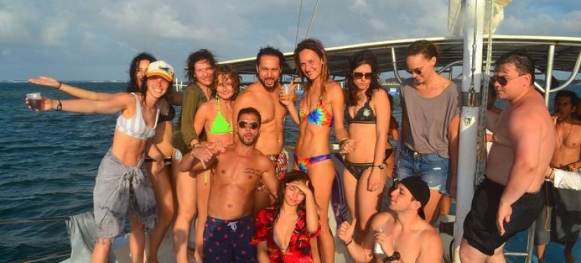 Party Boat In Catamaran With Open Bar + Snorkeling Adults Only
