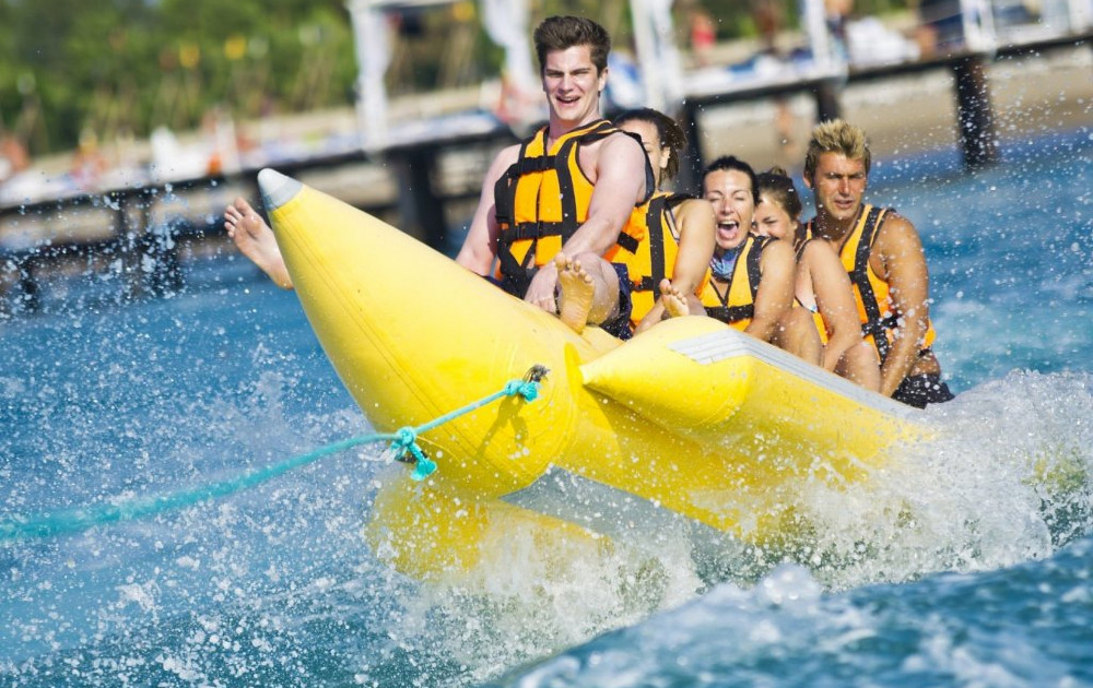 Inflatable Banana Boat Ride at St. George's Bay