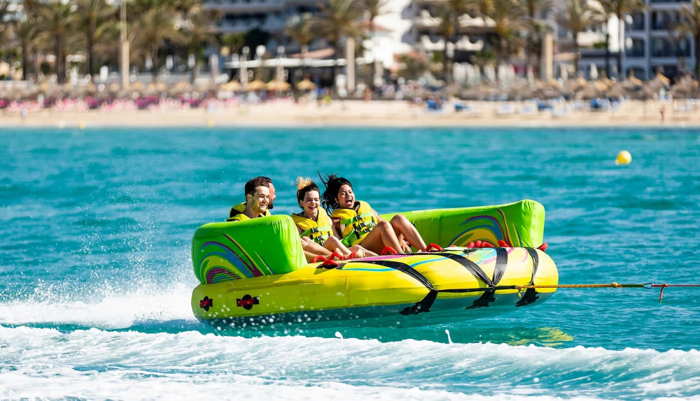 Inflatable Crazy Sofa Ride on the Beautiful St. George's Bay