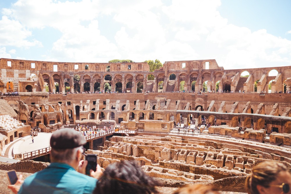 Last Entry Colosseum, Arena Access & Rooftop Aperitif | Semi-private Tour
