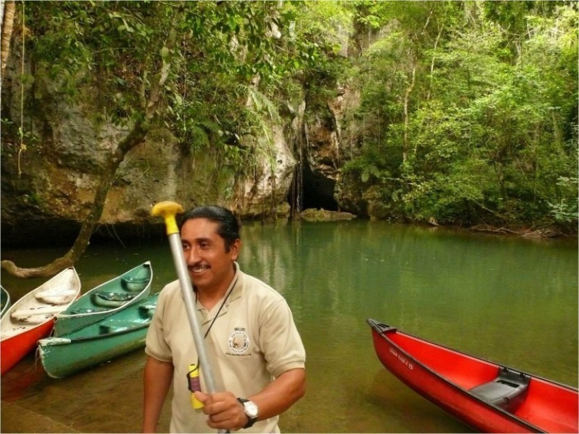 Barton Creek Cave Canoeing