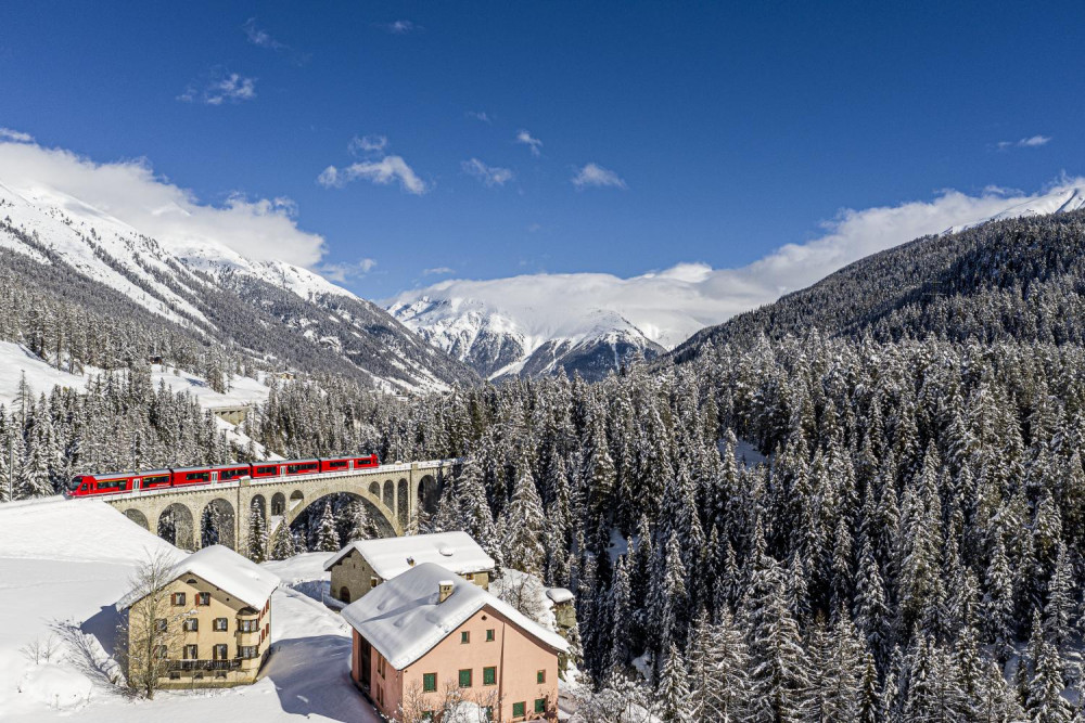 Alpine Wonders: Day Tour from Milan on the Bernina Red Train to St. Moritz