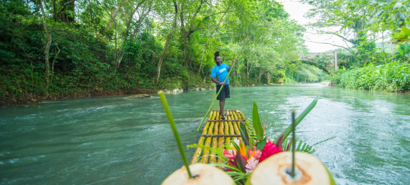 Reggae Bamboo Rafting Experience