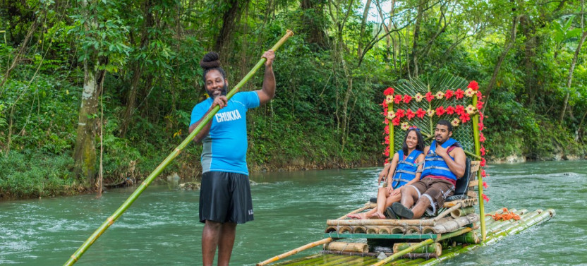 Reggae Bamboo Rafting Experience