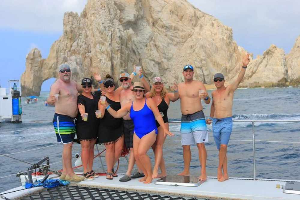 Cabo Catamaran Tour: Snorkeling & Unlimited Drinks Included