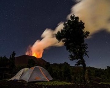 A picture of Pacaya Overnight