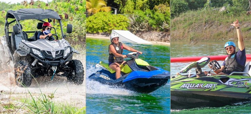 Small Group: Punta Cana Jet Ski, Buggy, Aqua Kart & Water Park Access