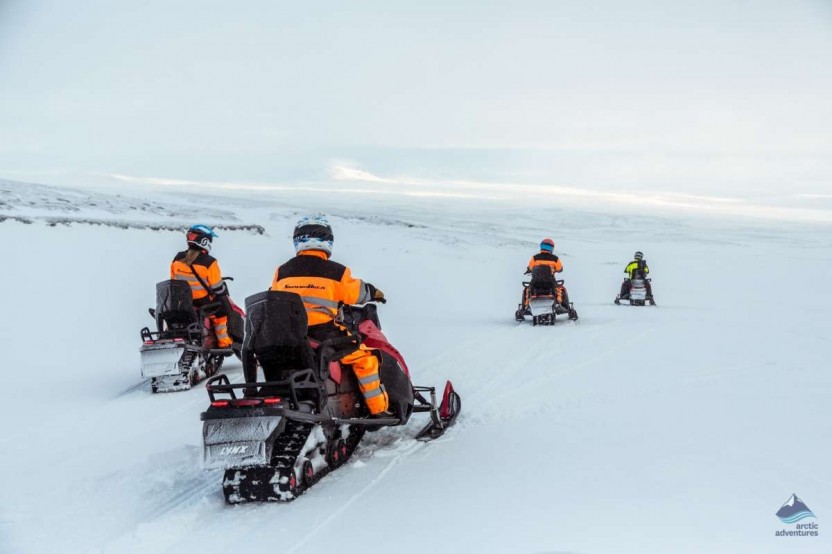 Glacier Snowmobiling from Geysir Area & Skjól